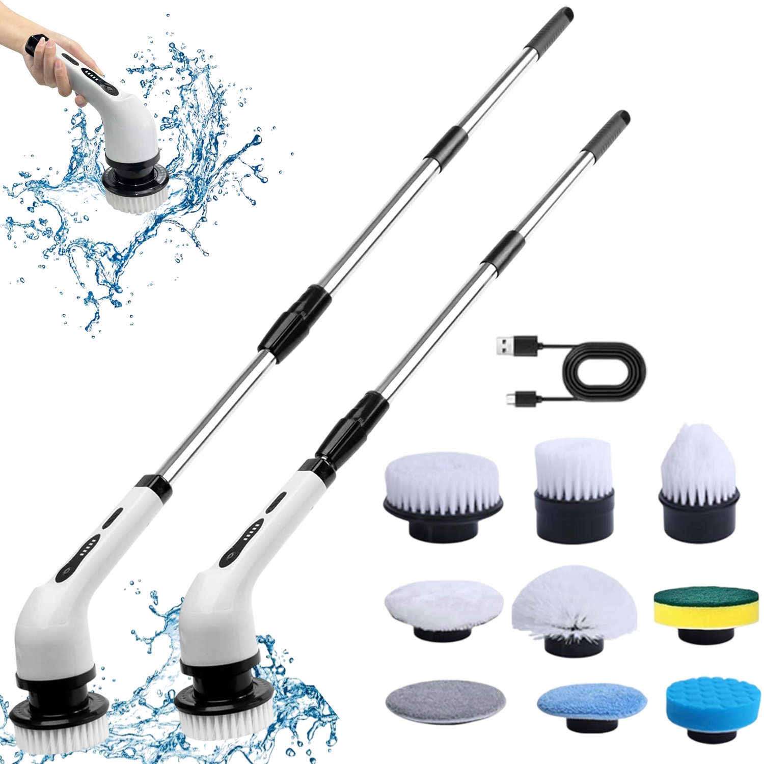 Levně Rotační Čistič S Výkonným Motorem, 9 Nástavců Pro Všechny Povrchy