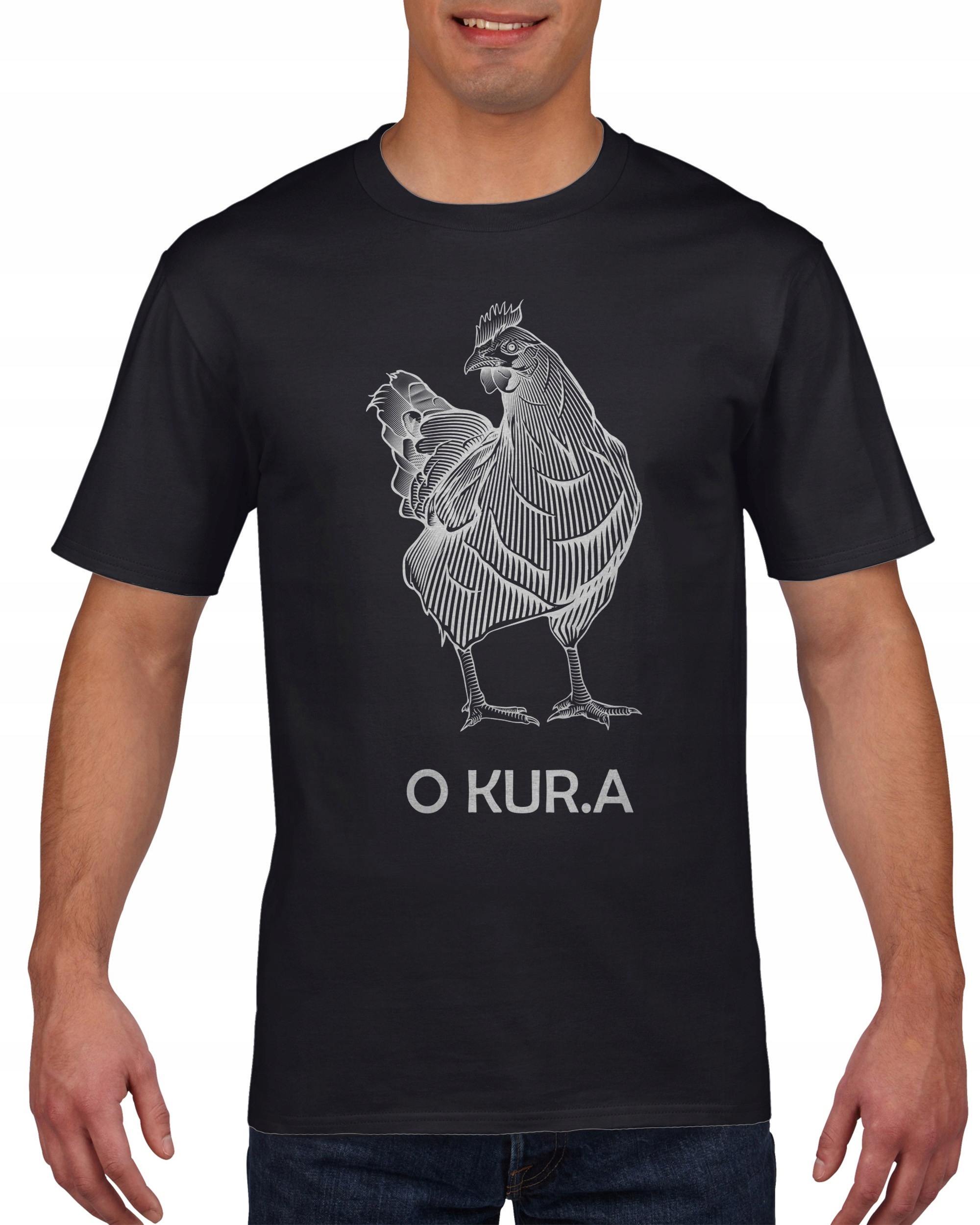 

Koszulka męska O kur.a L
