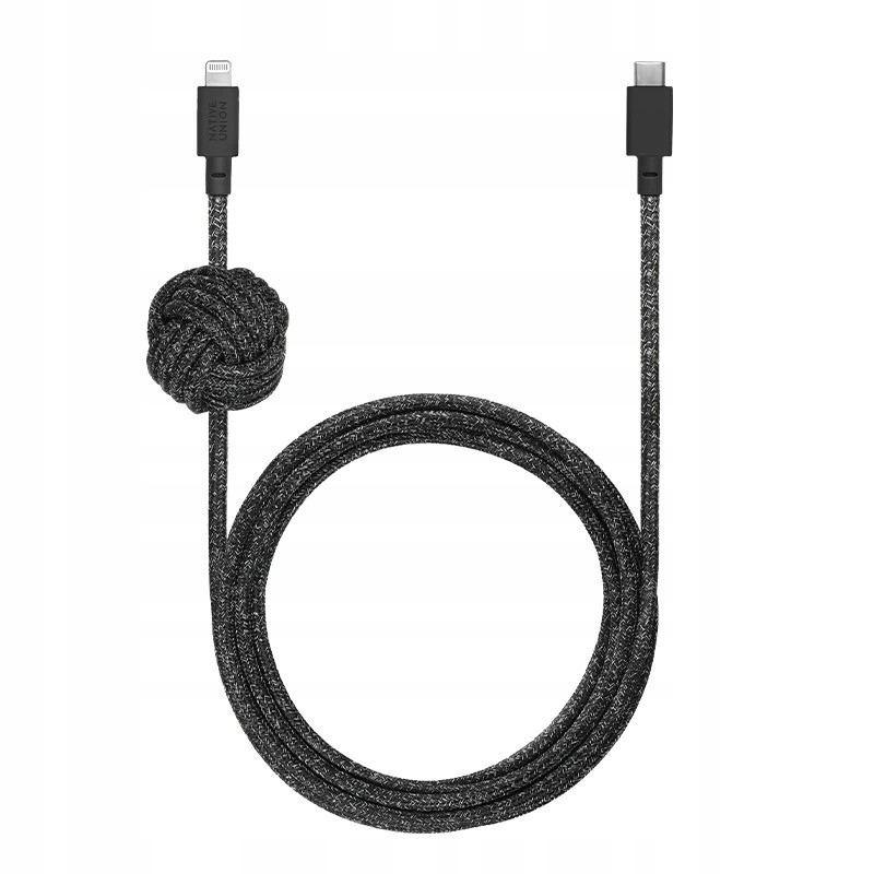 Native Union Night Cable silný opletený kabel Usb-c lightning 3 m