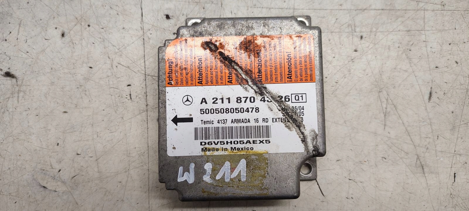modulo airbag sensor airbag Mercedes W211