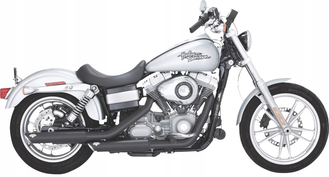 Čierne tlmiče pre Harley Dyna 2010-2017 Vance & Hines Twin Slash 3"