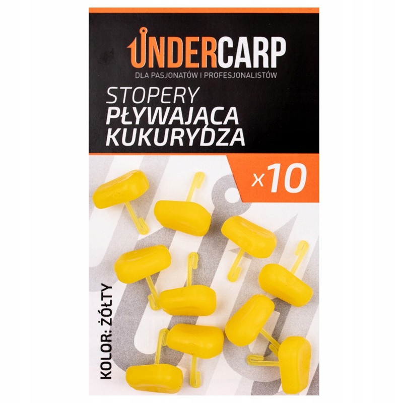 Undercarp Stopery Do Przynęt Kulek Ziaren Pływająca Kukurydza Żółta 10szt.