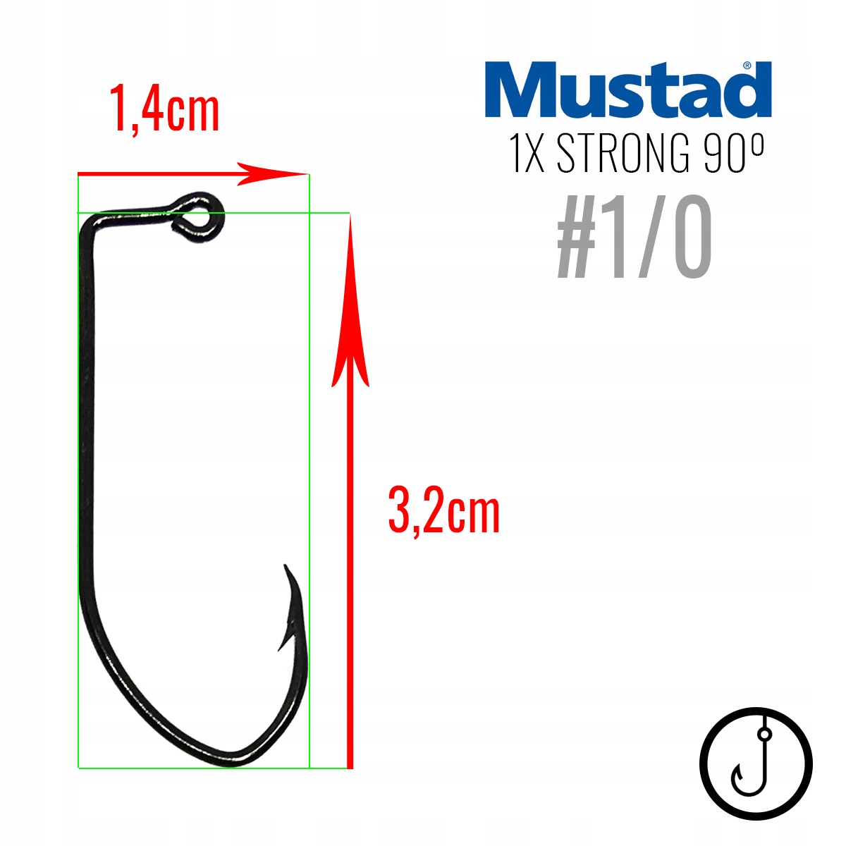 Główki jigowe HAK 1/0 MUSTAD 1X STRONG | 5szt | 6g Marka Okoniowy