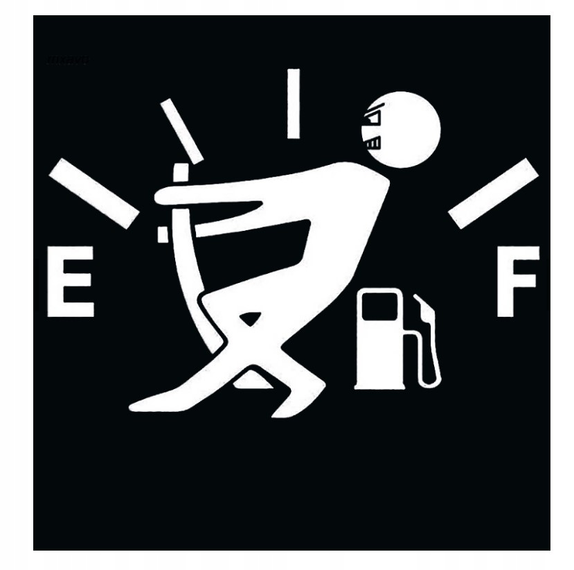 

Naklejka na samochód Ciągnie Wskazówkę Paliwa 13cm