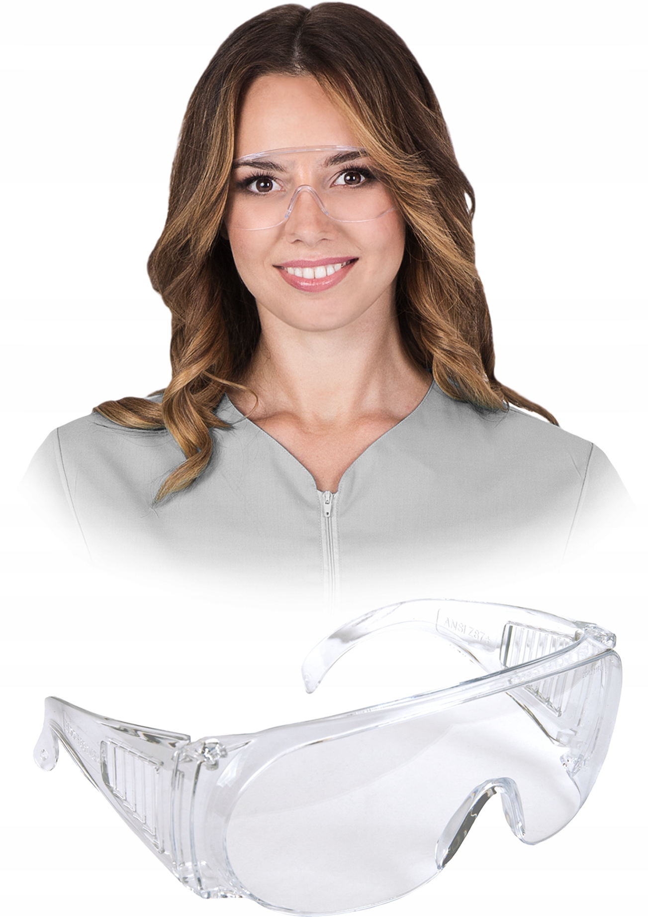 Przeciwodpryskowe Okulary Ochronne nadfiolet BHP