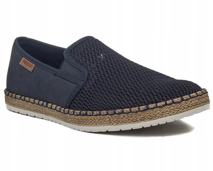 Mokasíny pánské síťované Rieker B5265-14 modré námořnická modrá vel. 43