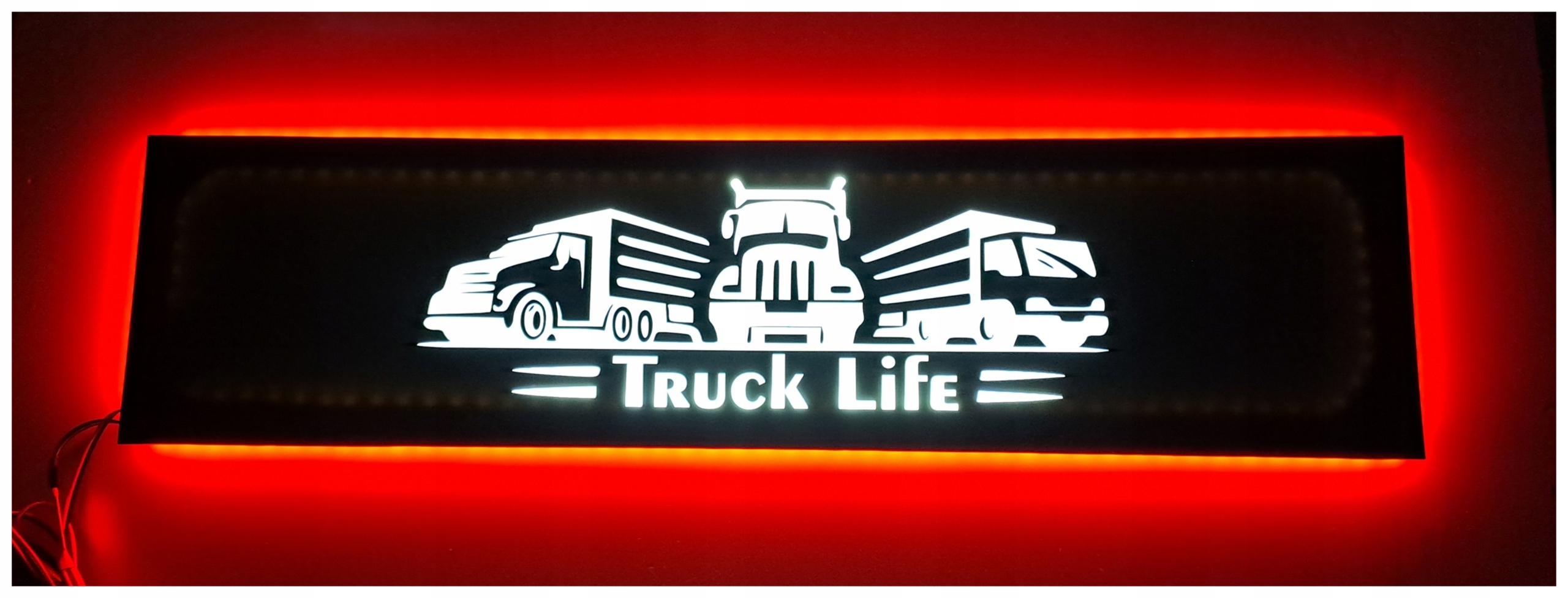 Led tabuľa truck life nad posteľou man daf scania s podsvietením kabíny Tir