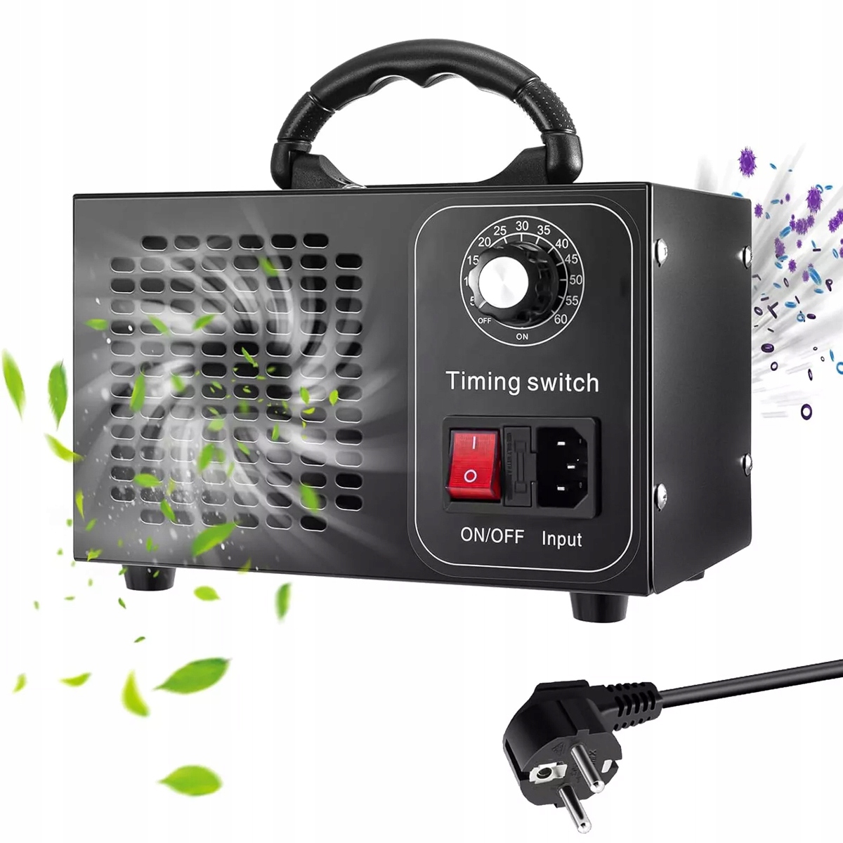 Generator OZONU Mocny 60 000 MG/H Ozonator Oczyszczacz + TIMER Czasomierz