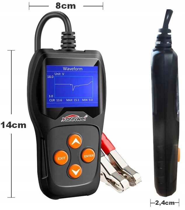 TESTER akumulatorow Konnwei KW600 jezyk POLSKI Producent code KW600