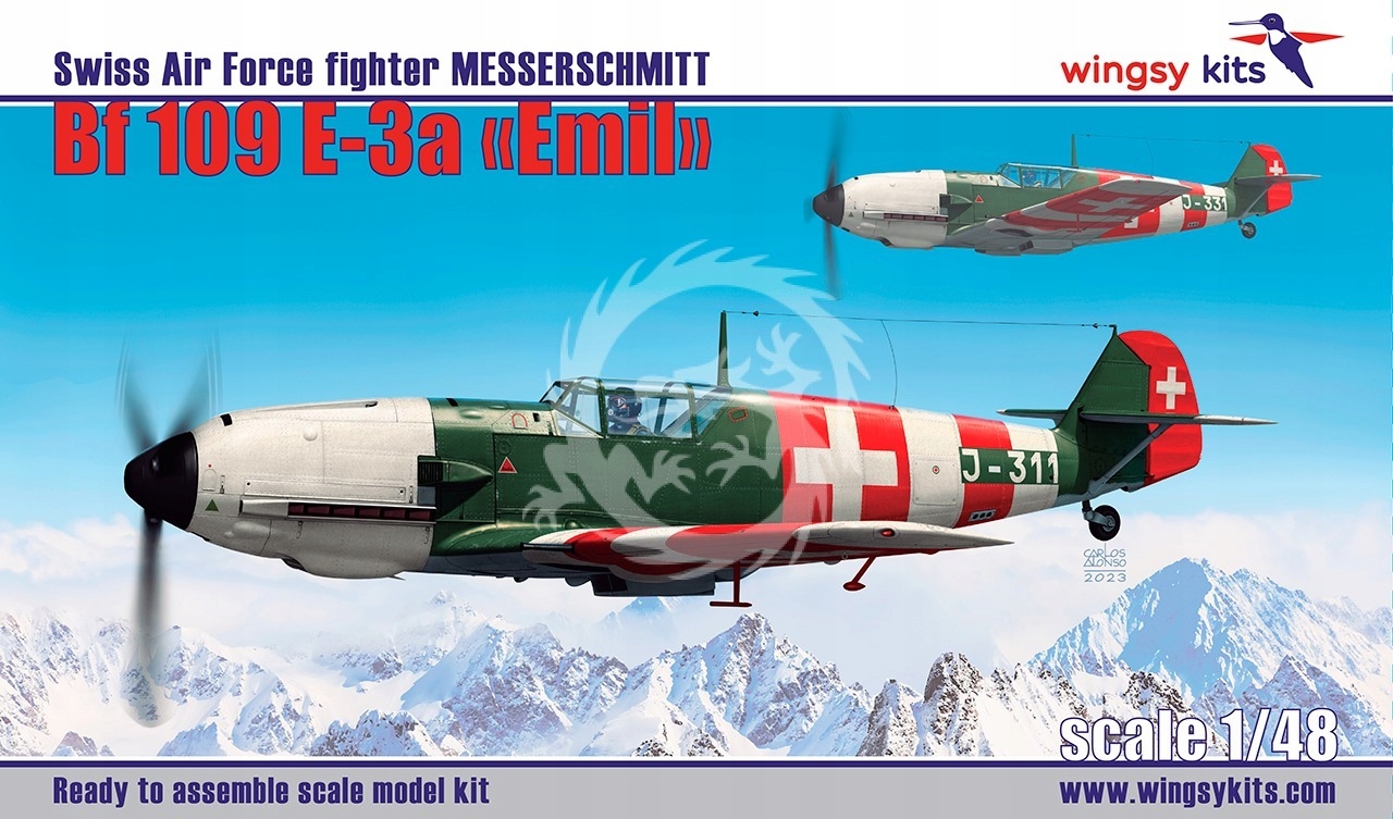 Bf 109 E-3a Emil Wingsy Kits D5-12 měřítko 1/48