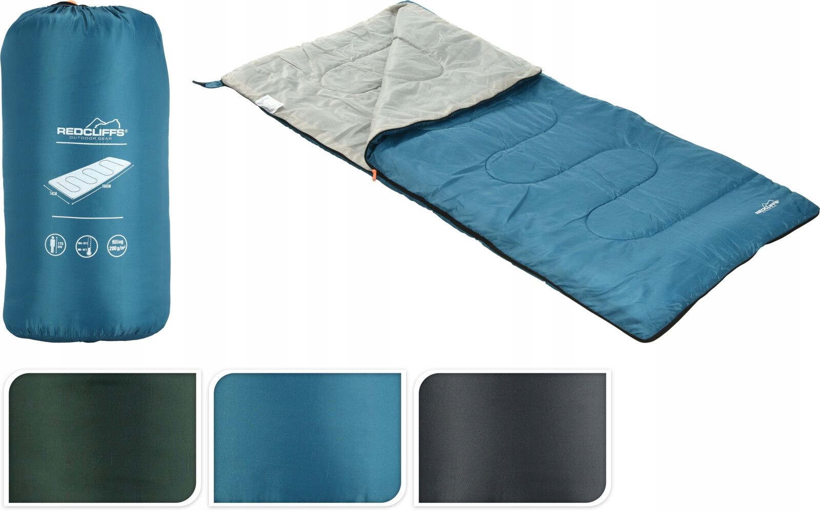 Śpiwór kopertowy biwak camping do namiotu 180x74cm