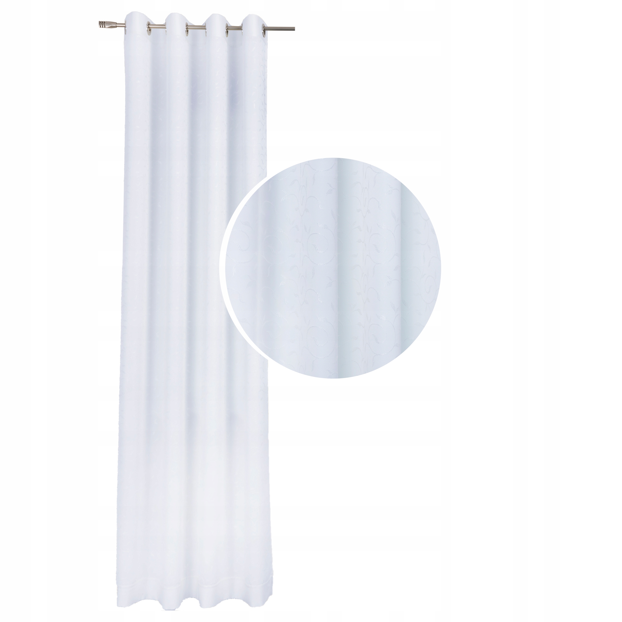 Hotový závěs oka 140x250 Clematis bílá