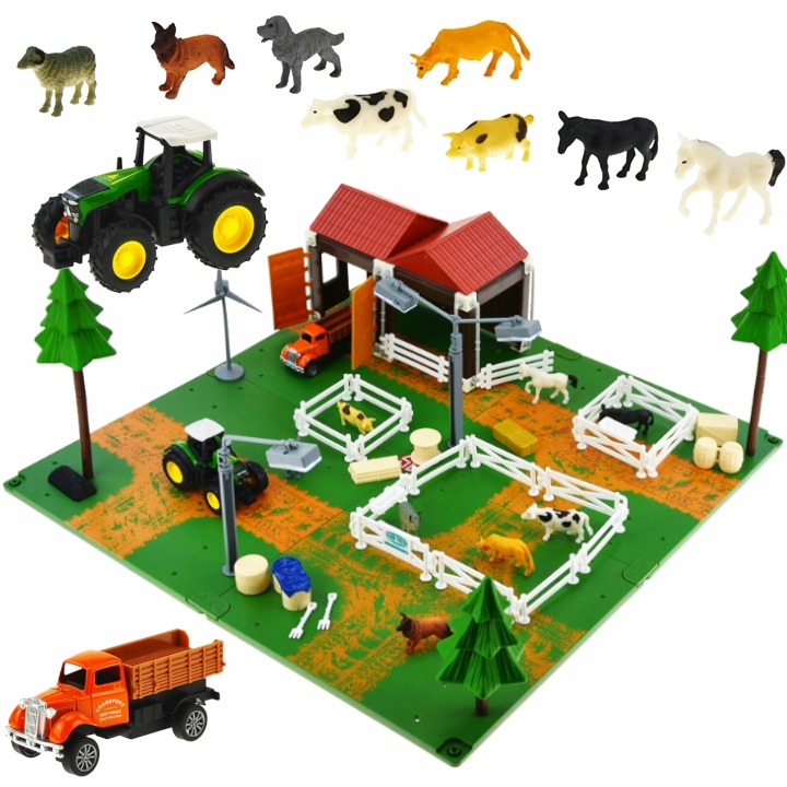 FARMA GOSPODARSTWO STODOŁA ZAGRODA ZWIERZĘTA TRAKTOR CIĘŻARÓWKA