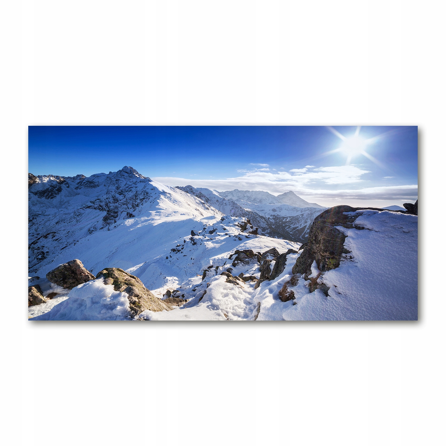 

Foto obraz szkło akryl Tatrzański szczyt 120X60 cm