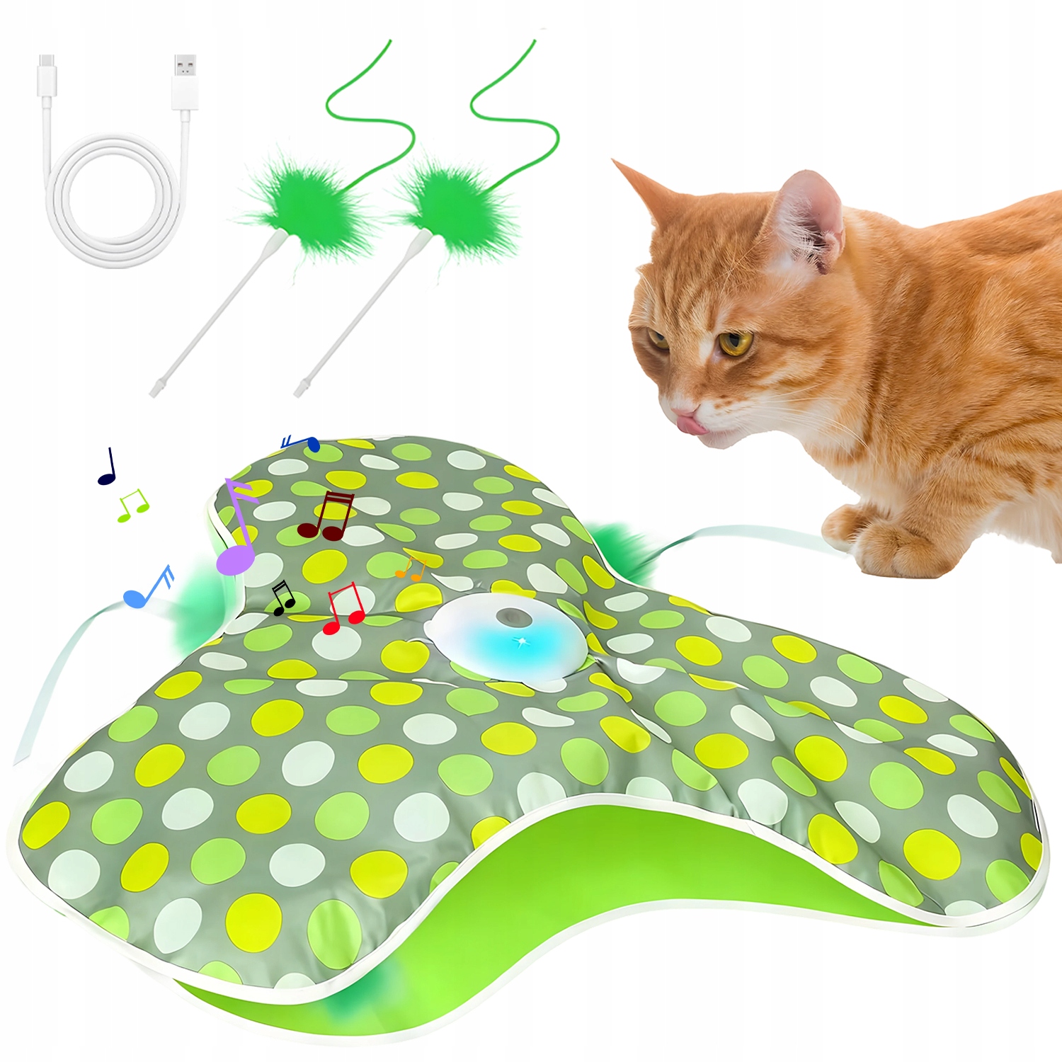 Levně Hračka Pro Kočky Inteligentní Elektrická S Usb Senzorem Pohybu