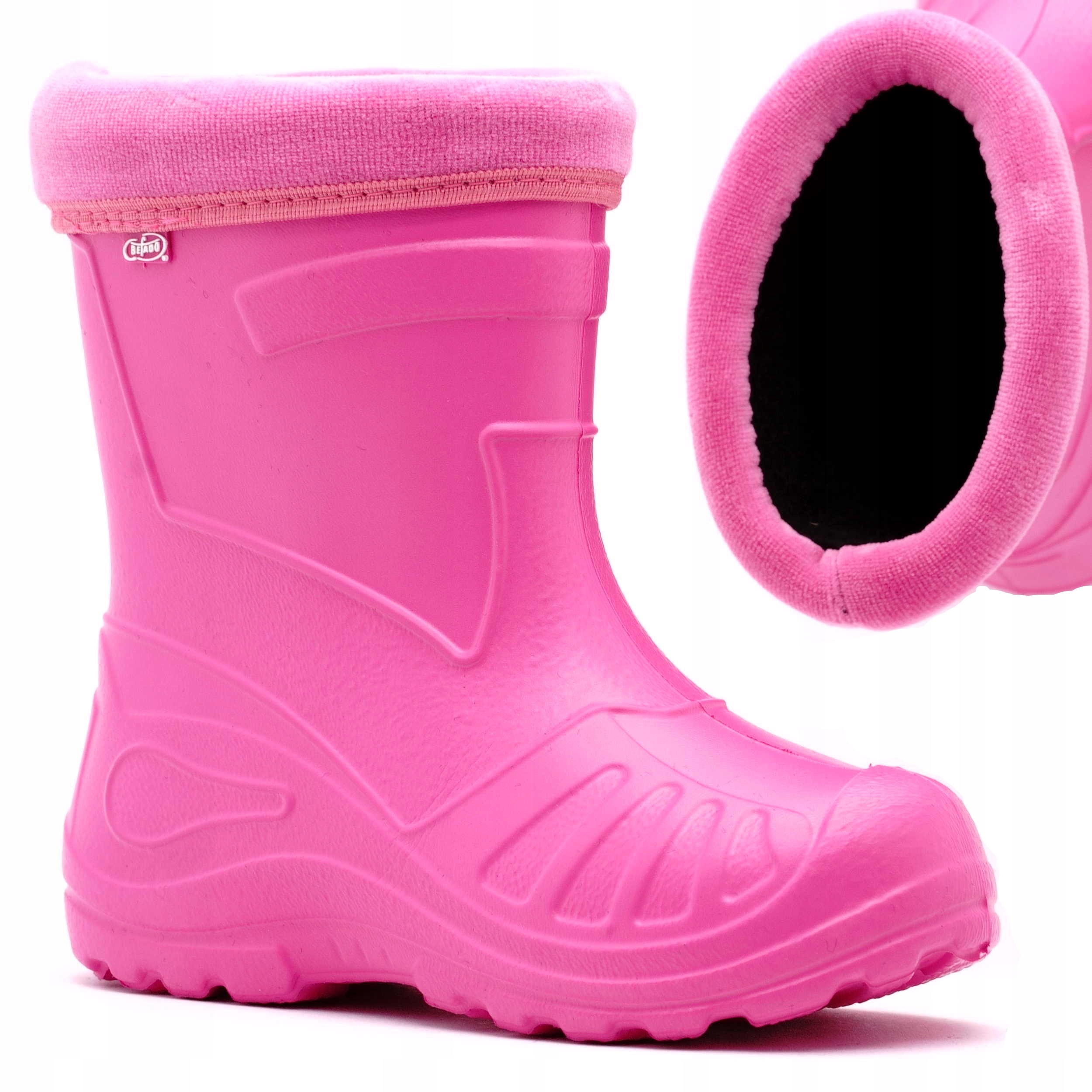 BEFADO LEKKIE KALOSZE PIANKOWE OCIEPLANE RÓŻ 25