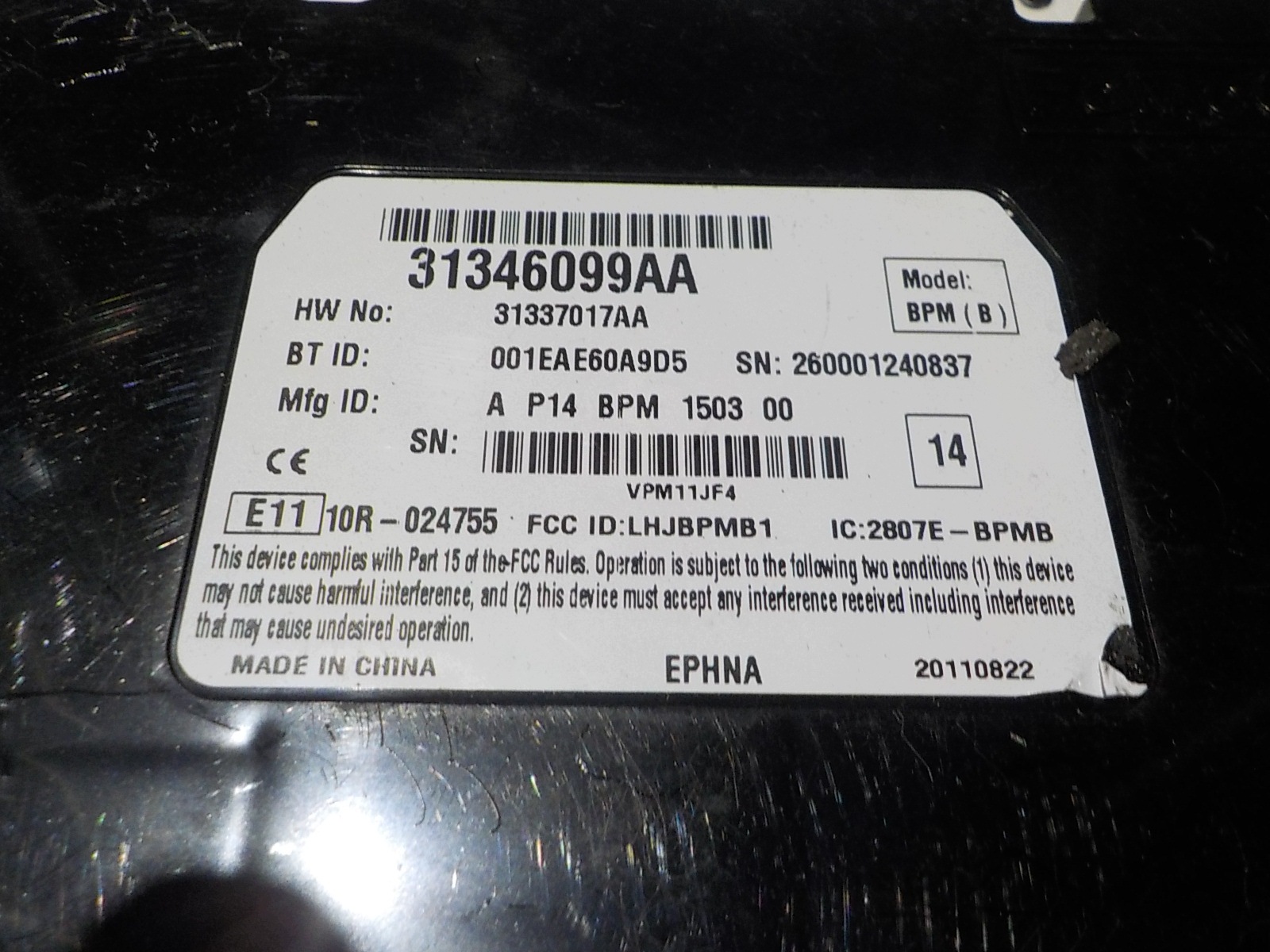 VOLVO XC70 II module BLUETOOTH 31346099AA BPM