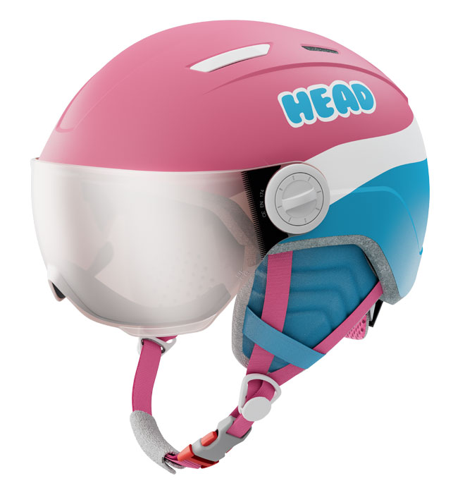 Dětská lyžařská přilba Head Maja Visor pink modrá Xs/s (52-56 cm) S2