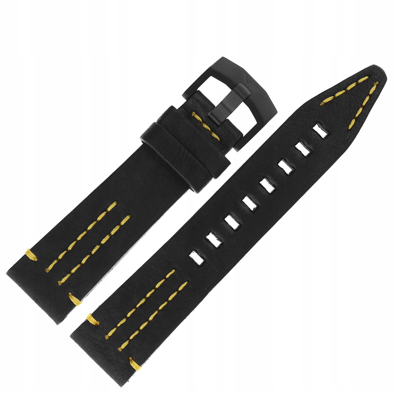 Pásek Rocket N1 kůže (C417) černý se žlutou p. černou kl.