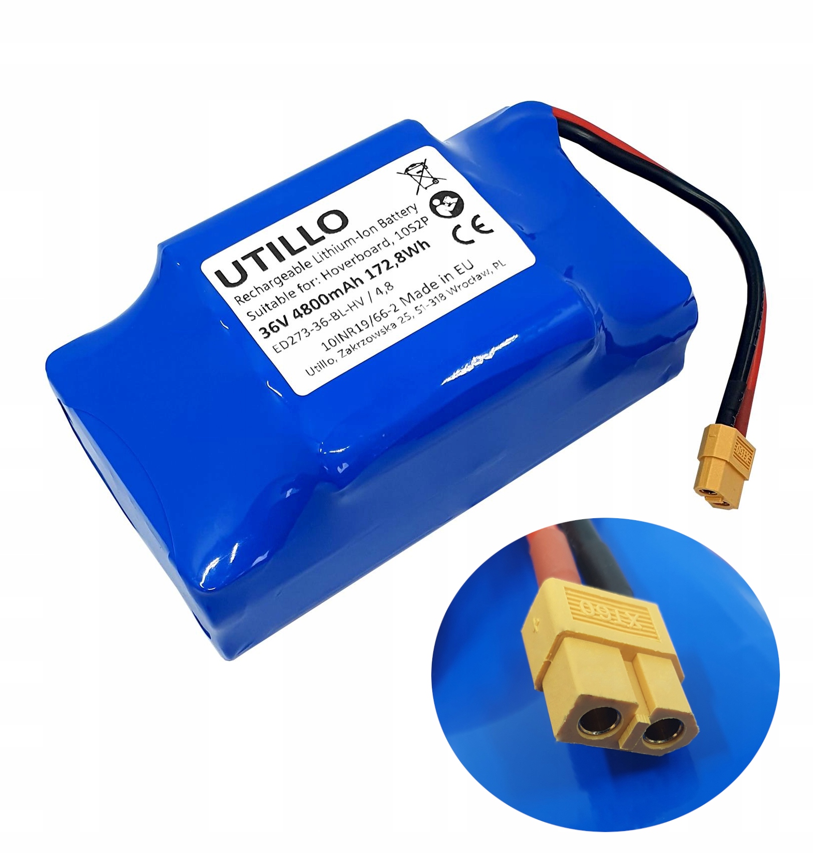 Bateria Akumulator do Hoverboard Deska Deskorolka Manta Samsung 10S2P 4.8Ah