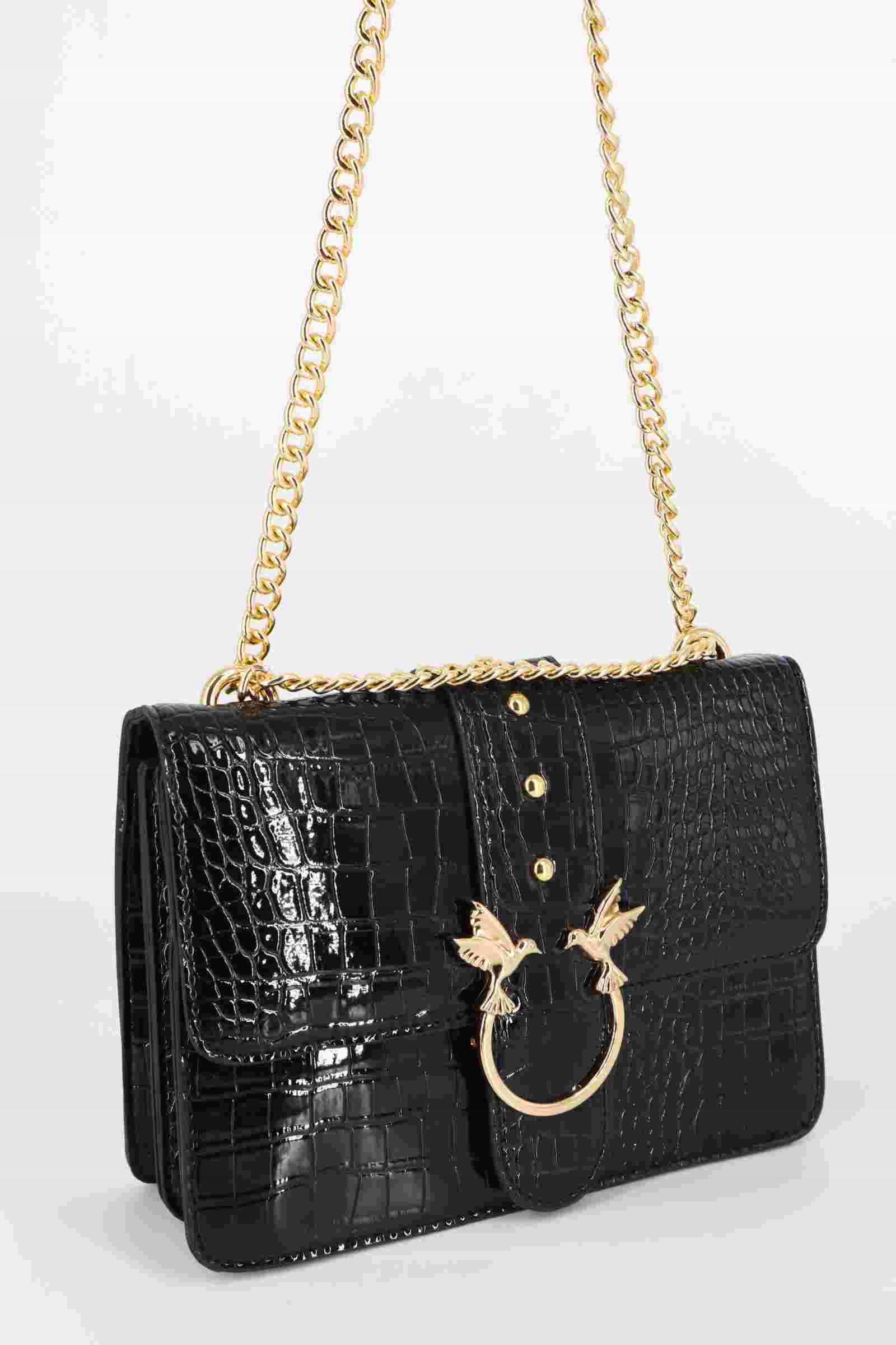 

Torebka przewieszka skóra ekologiczna lakier Black