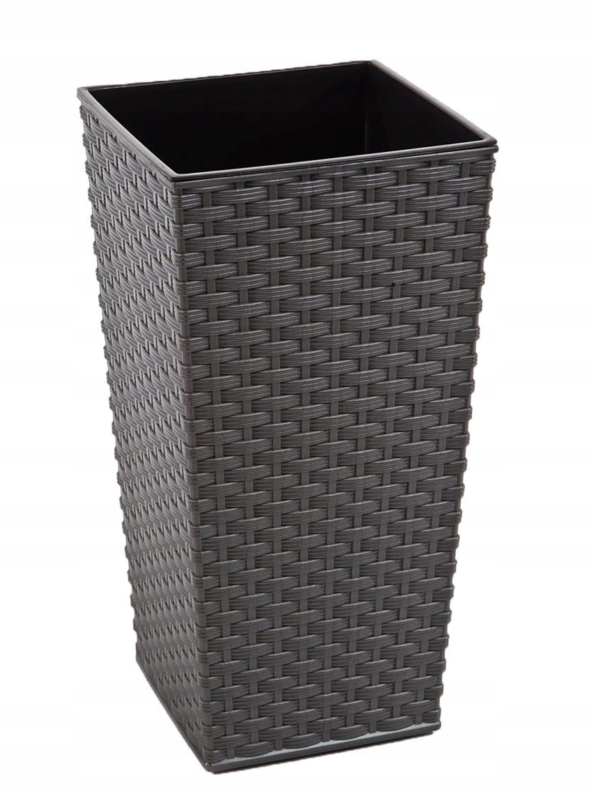

Donica Osłonka Grafit Rattan 25x25 H47 Z Wkładem