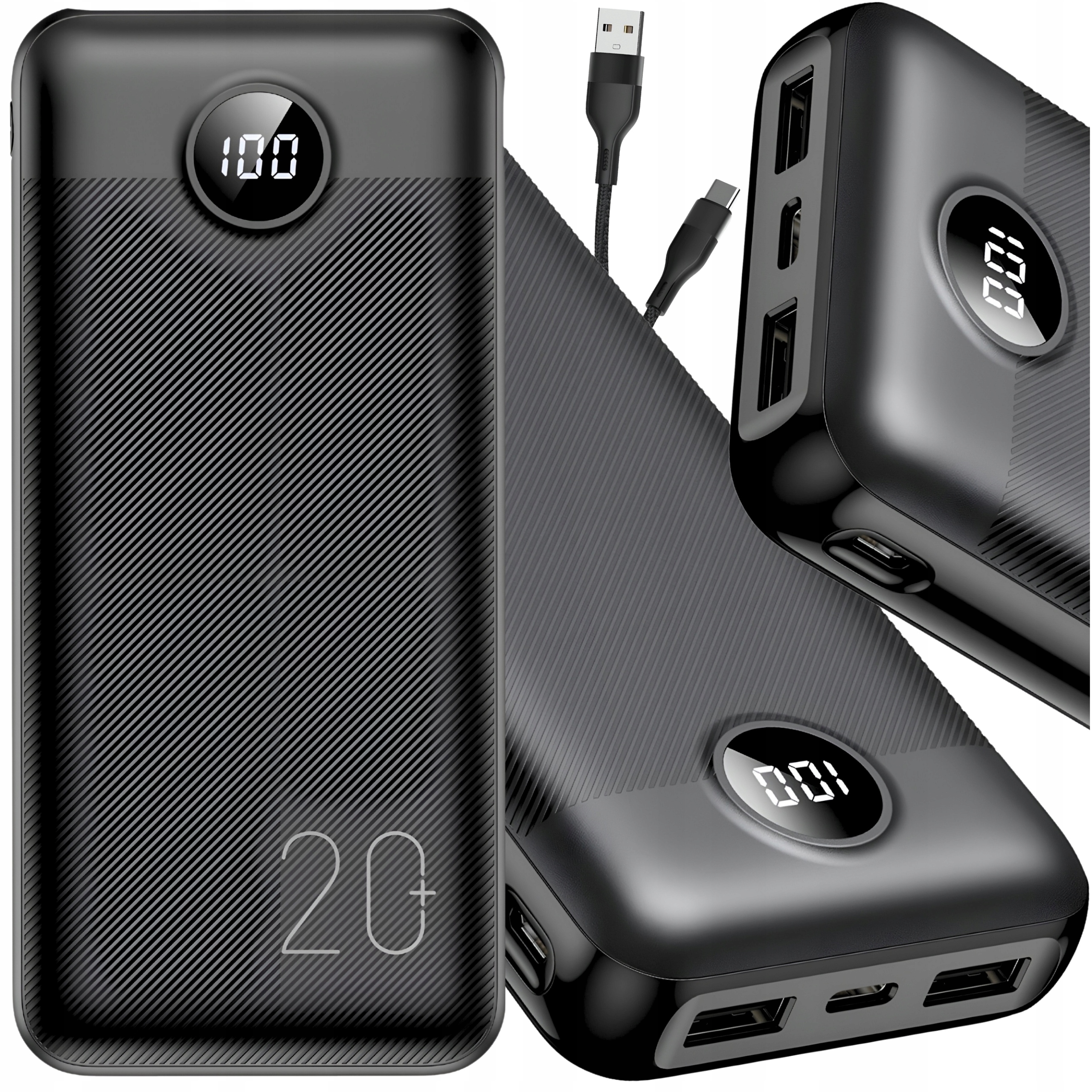 Szybki Powerbank 20000 mAh 20W Qc 3.0 Pd 3.0 Usb C Usb Power Bank Podróżny