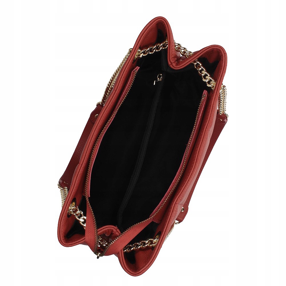 Pomarańczowy pikowany kuferek skórzany Toscanio E84 Model E84