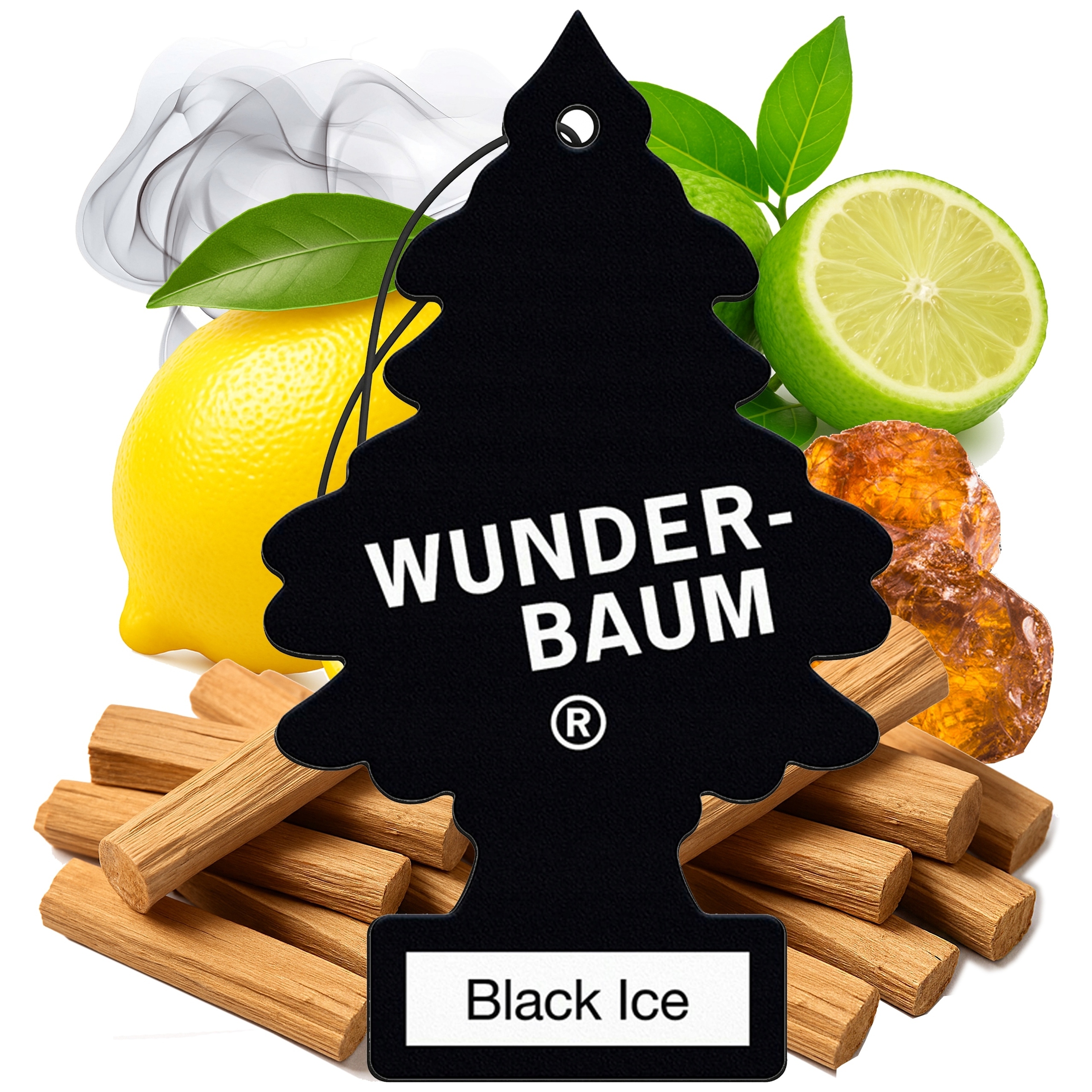 Zapach Samochodowy Wunder-baum Black Ice Męski Zawieszka Do Auta Oryginał