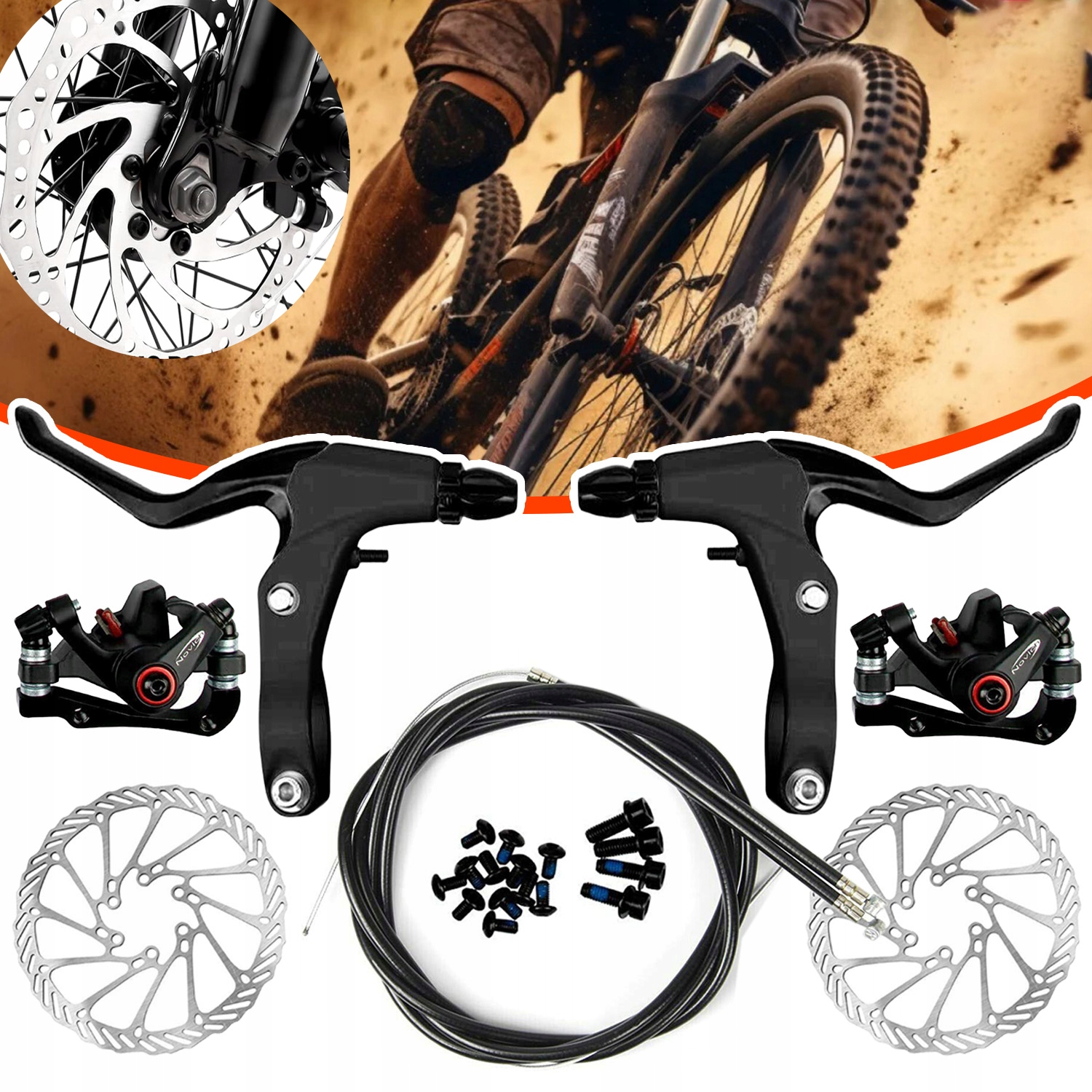 160 MM Zestaw Mtb Rowerowych Hamulców Tarczowych
