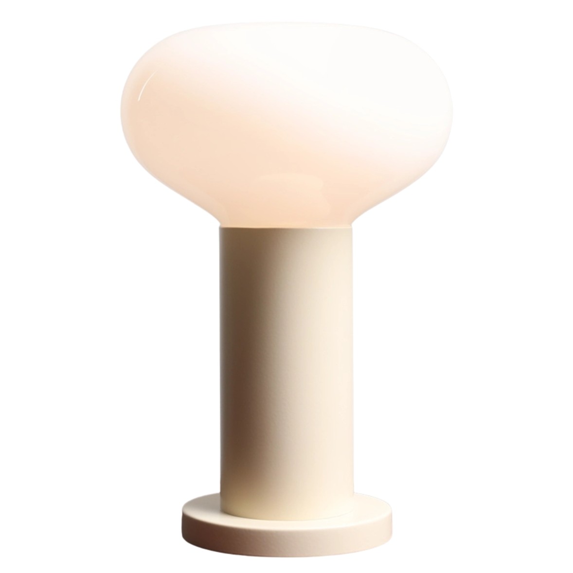 Stolová lampa pre deti, na stôl do izby, sklenená lampa, krémová Flo S