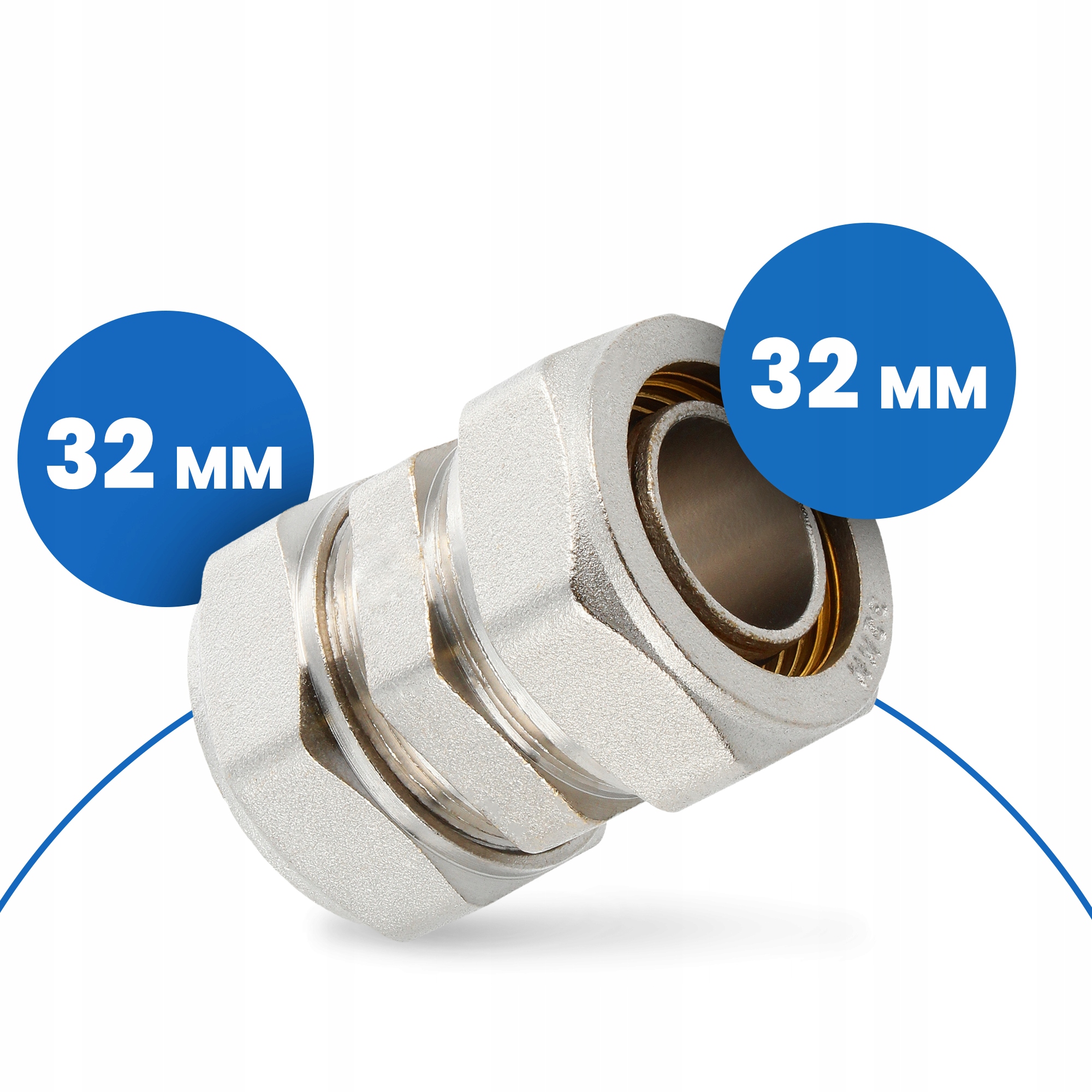 Złączka PEX 32x32 mm SKRĘCANA Nypel Mufa Łącznik Złącze Skrętna Prosta Rur Zastosowanie inne