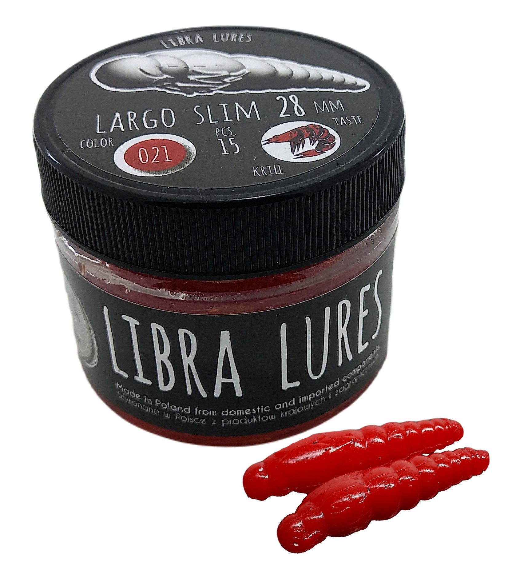 Libra Lures Largo Slim 021 Red 3,4cm Ser Smak: Ser, Długość (cm): 3.4