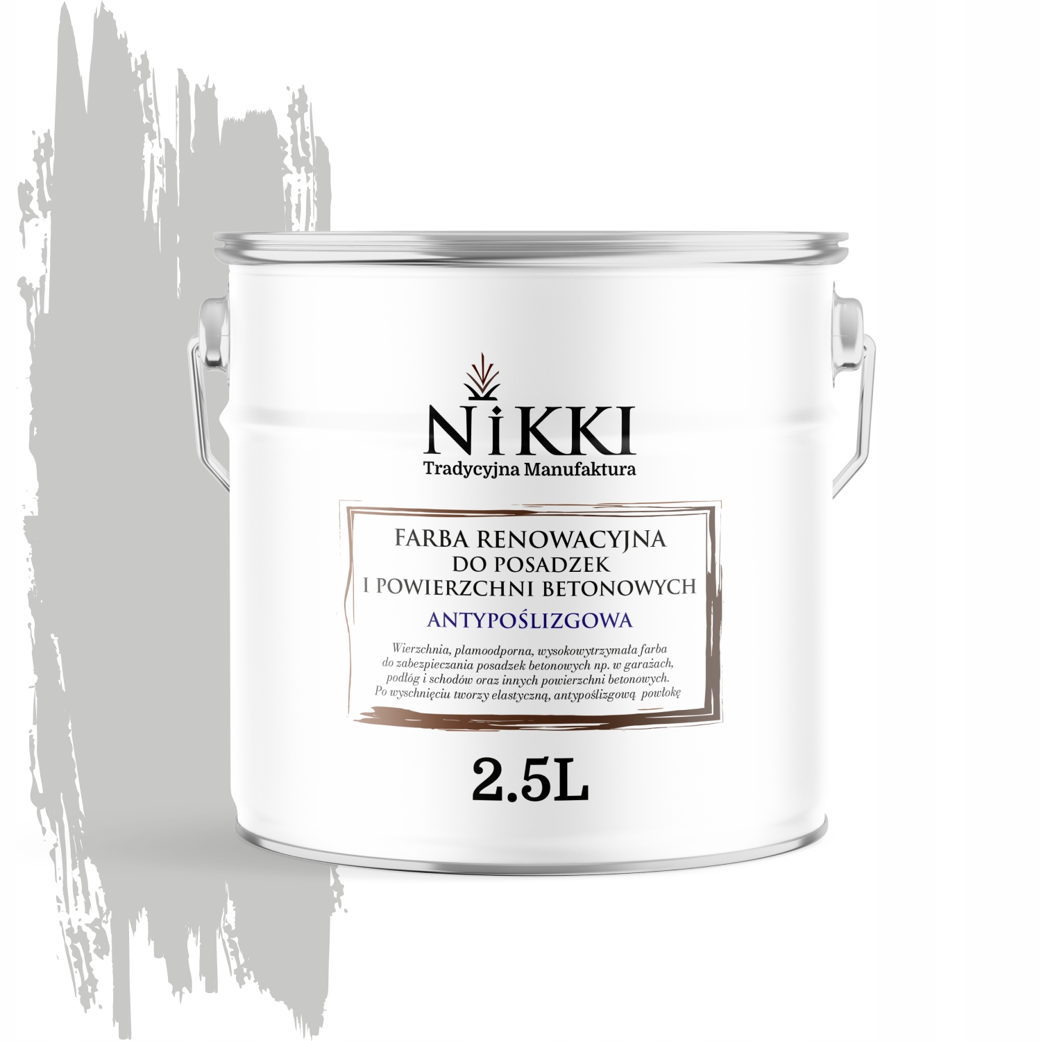 Renovačná Farba Na Podlahy Protišmyková Šedá Mliečna Ral 7047 2,5 L