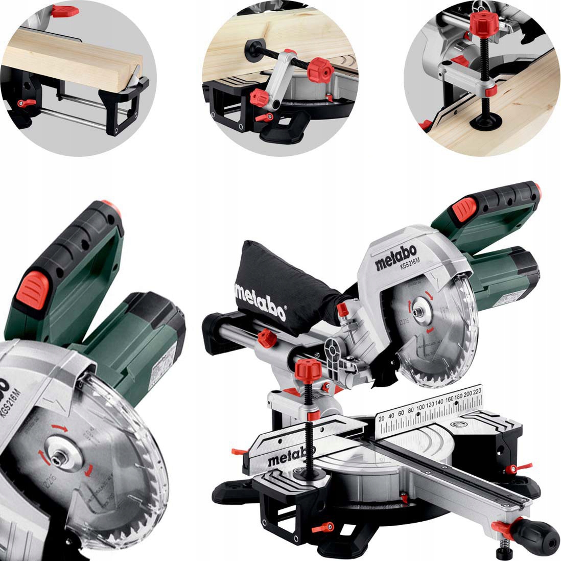Metabo Kgs 216 M ukośnica z posuwem 216mm 1500W kapówka
