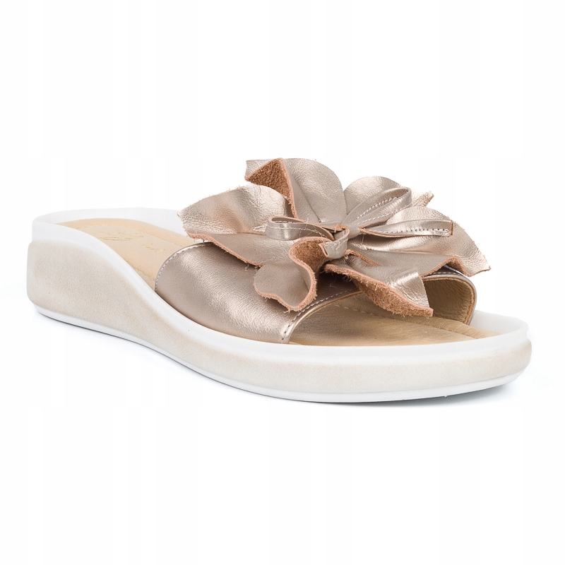 Nazouváky La Via 4403-56/0753 béžové s přírodní kůží vel. 36 Sellecti