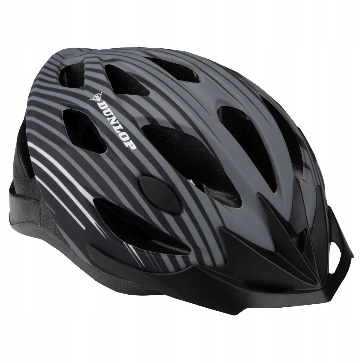 Dunlop Kask Rowerowy rozmiar L regulowany (58-61 cm) Ciemny Szary