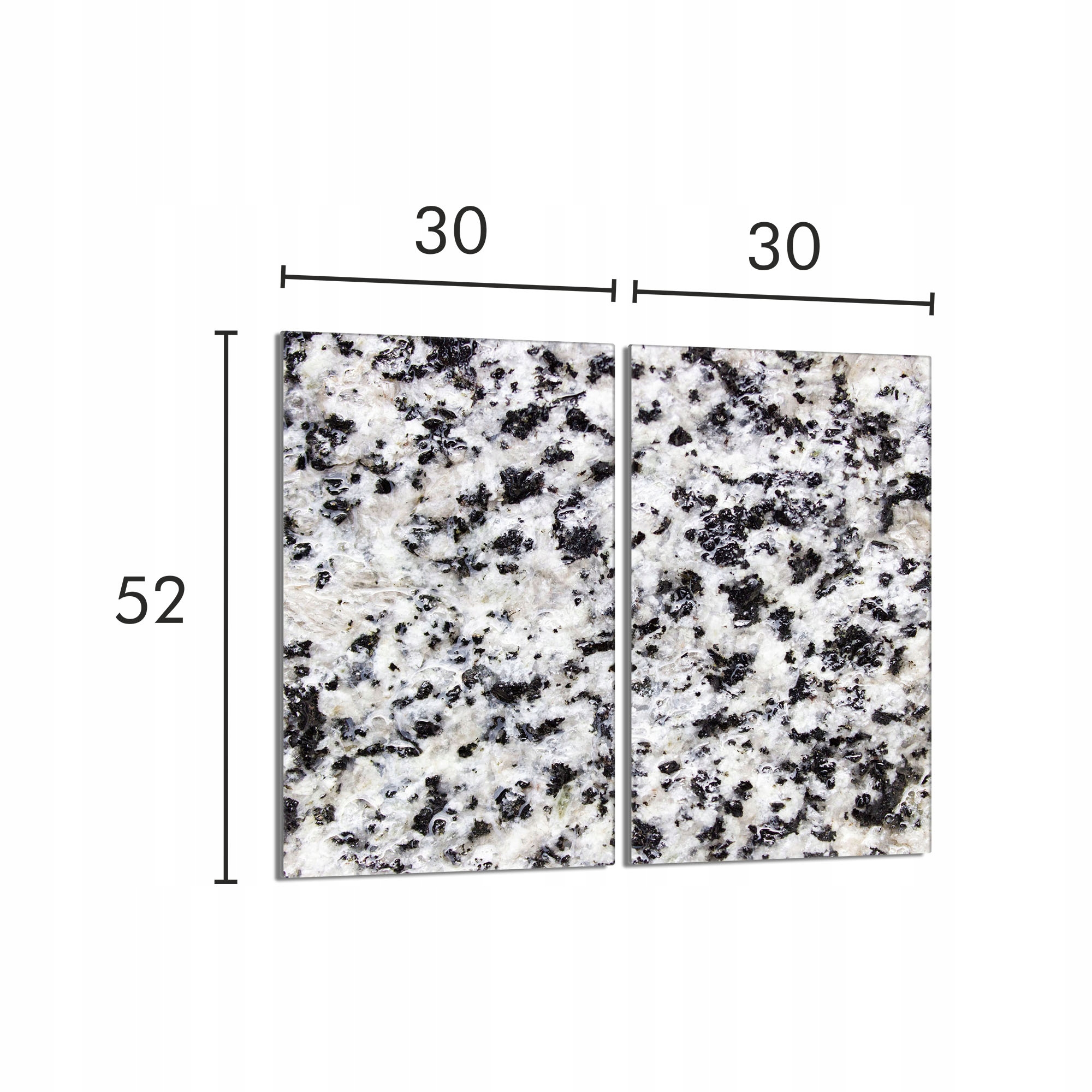 Skleněná ochranná deska na sporák 2x30x52 Mramor