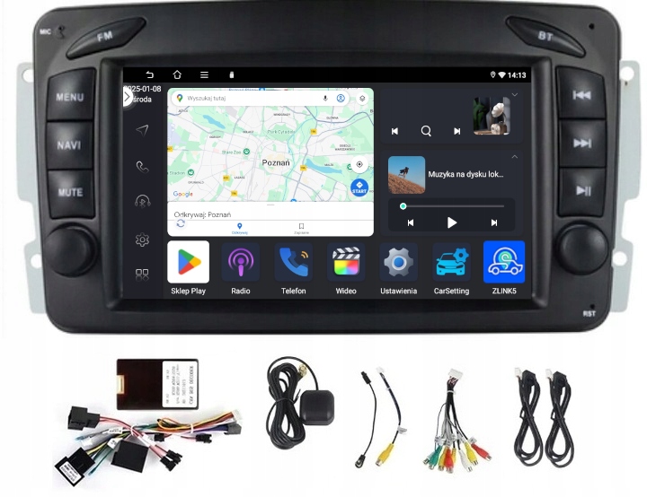 Rádio Navigácia Gps Mercedes Clk W209 W203 W463 W209 4 Gb 64 Gb Usb Wifi