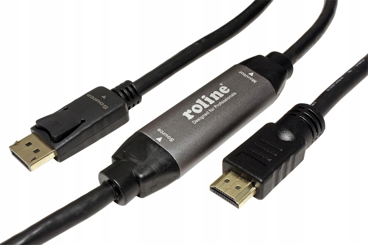 Roline DisplayPort Hdmi kabel, Dp(m) -> Hdmi M, 4K@60Hz, 10m