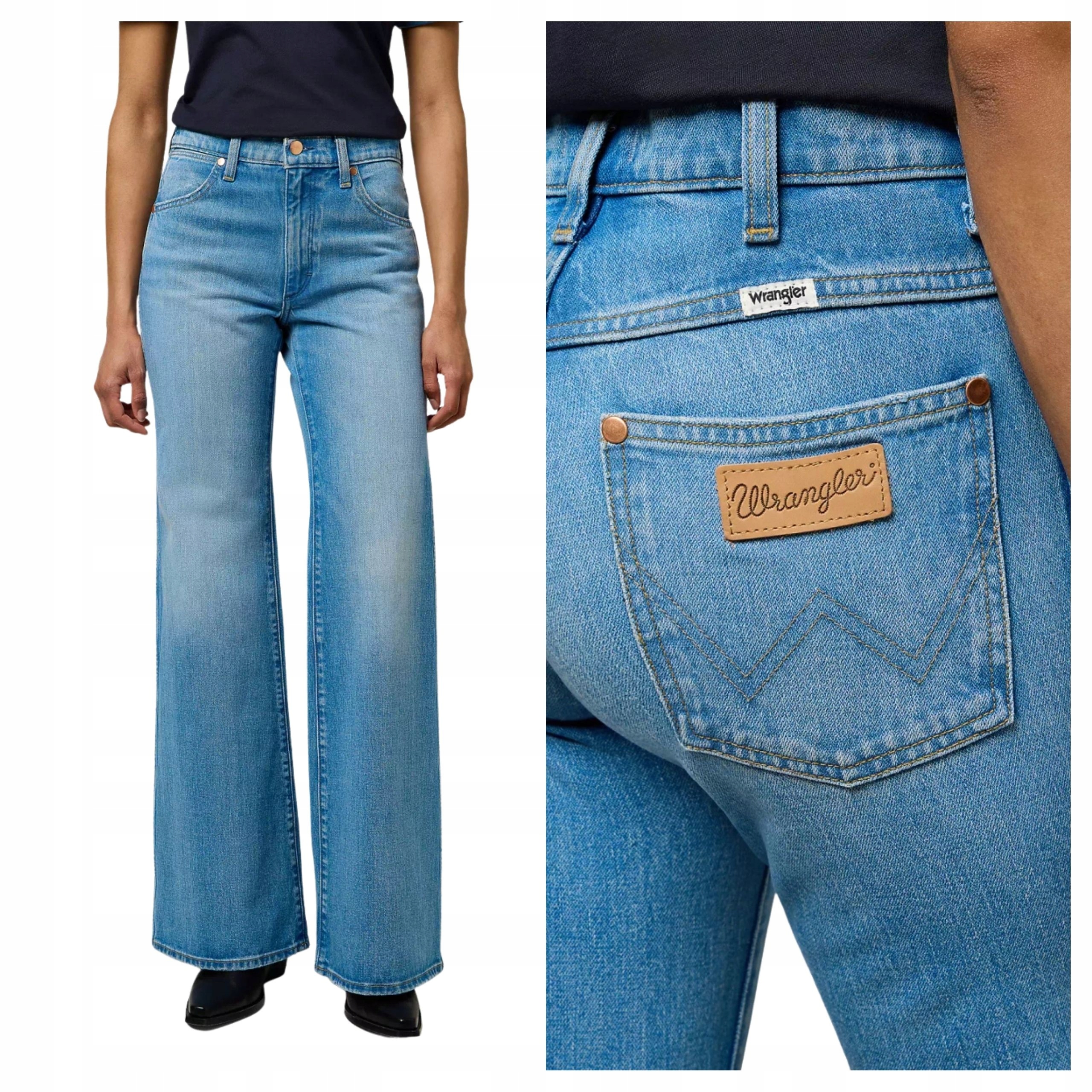 Dámské džínové kalhoty Wrangler 70S Flare Modré W28 L30