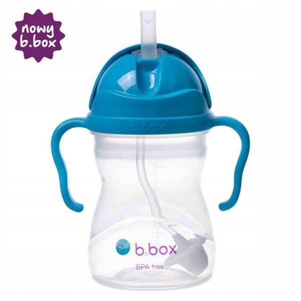 B. Box чашка пляшка для води з навантаженою соломинкою кобальт 6 м+ пластиковий матеріал
