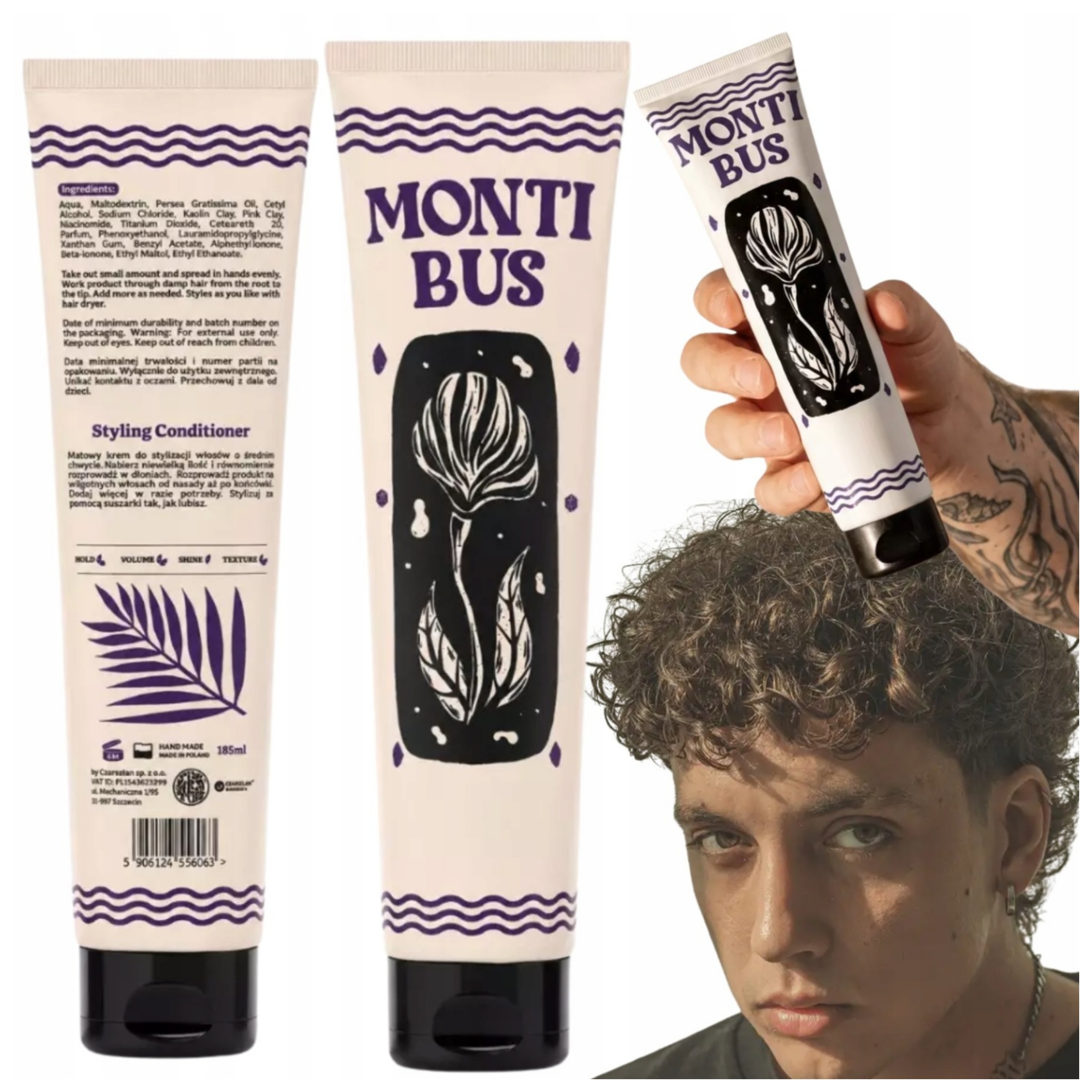 Lekki Krem Do Stylizacji By Elementum Montibus Cream Conditioner 185ml