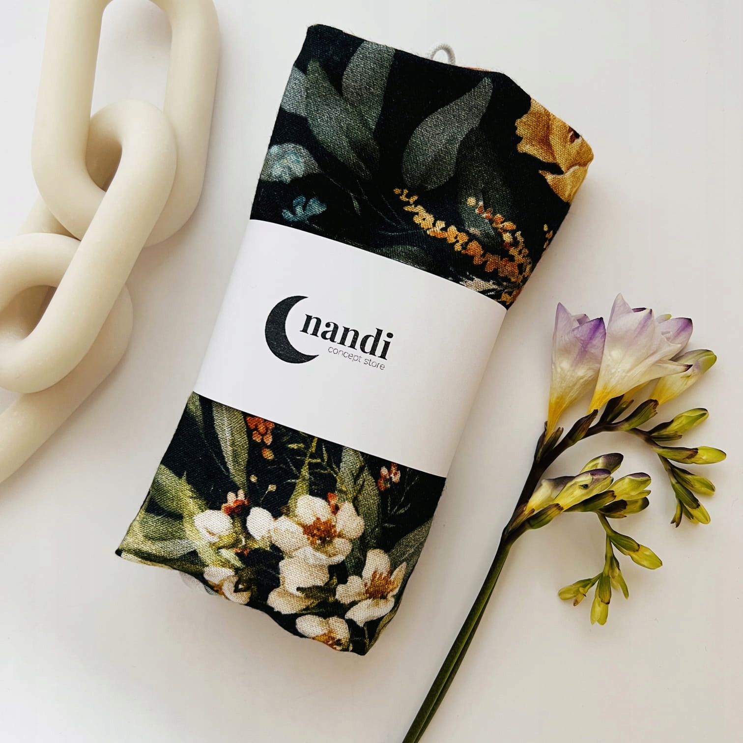 Bambusowy turban z guzikiem do włosów Botanic Kod producenta 5906857550123