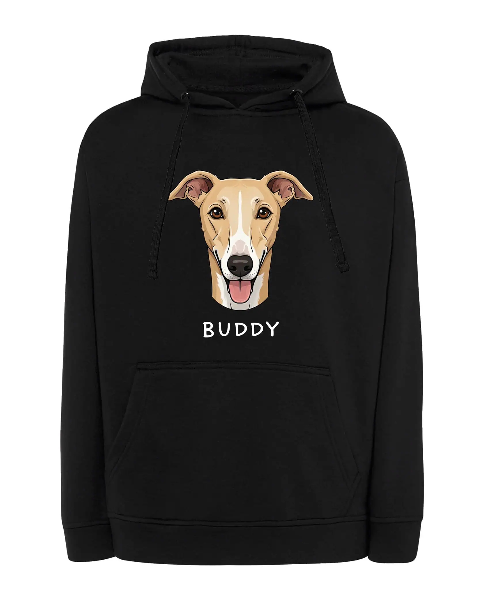 Mikina s kapucí Chart Personalizovaná Pupil Pes Černá L