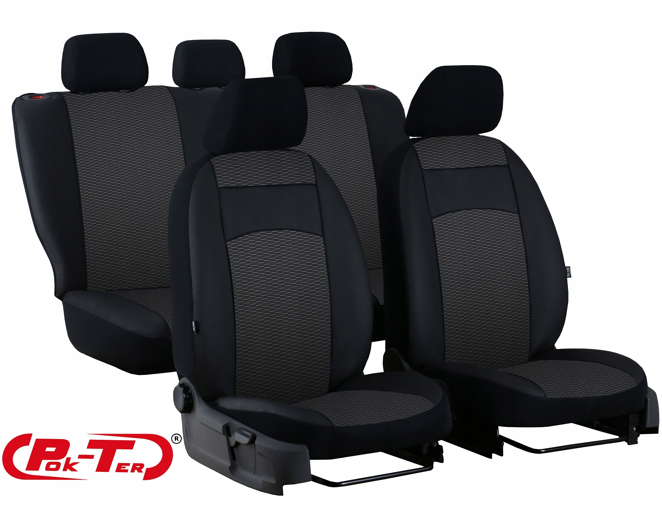 SAMOCHODOWE POKROWCE MIAROWE SKÓRA KOMPLET Land Rover Range Rover Evoque I Model Royal