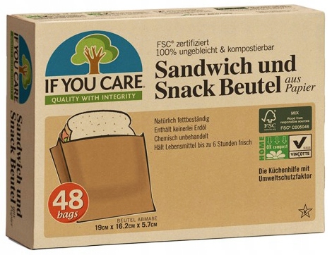 

If You Care Papierowe Torebki śniadaniowe Eko