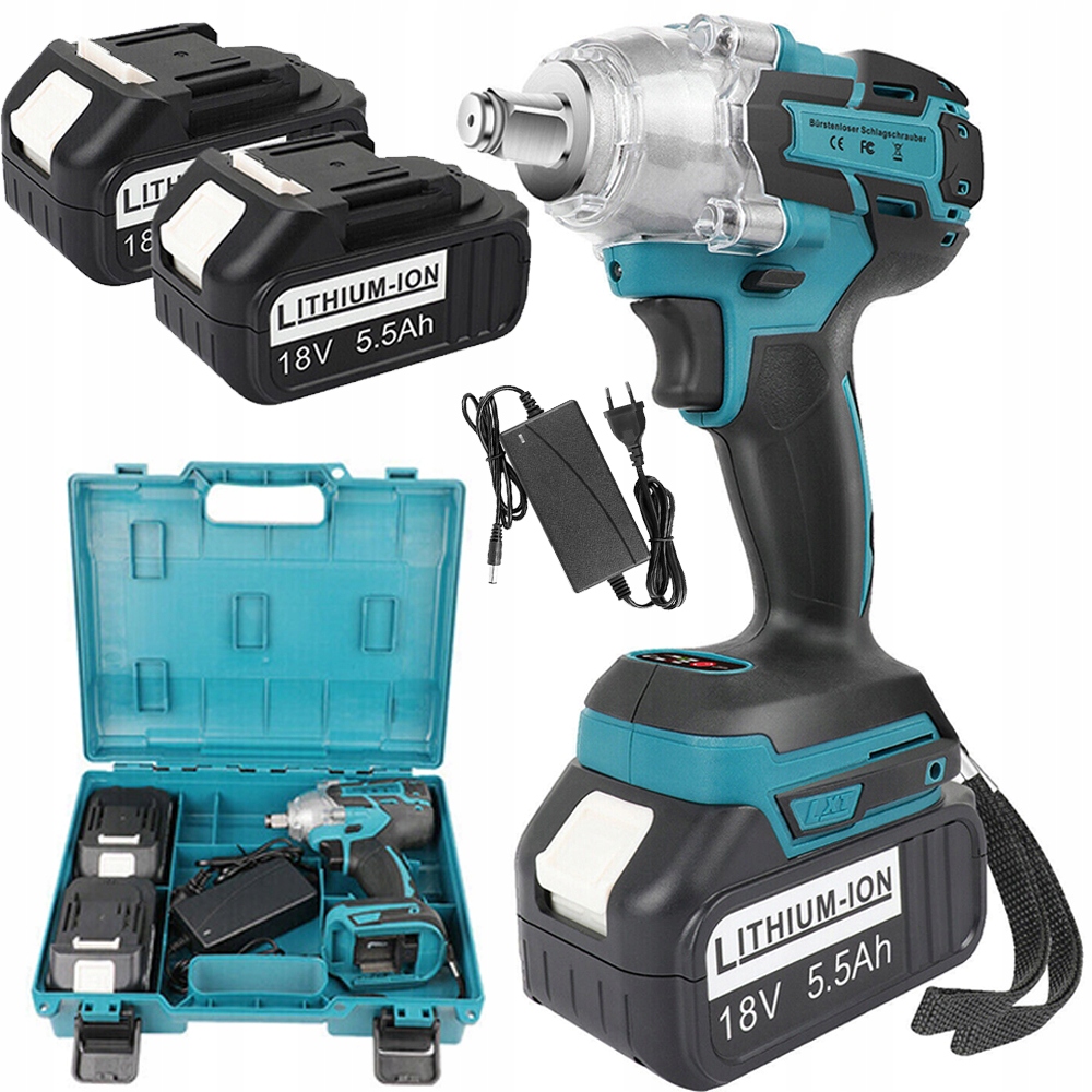 Aku Rázový Utahovák Bezkartáčový Na Kola Sada 18V