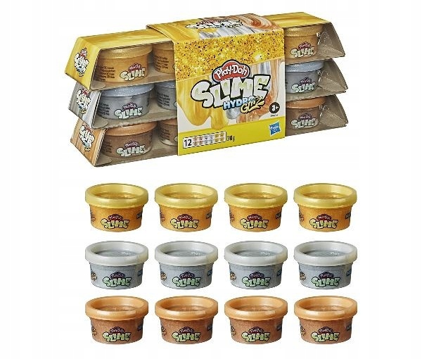 Hasbro Play-Doh Hydroglitz 12-pack Metaliczne E943