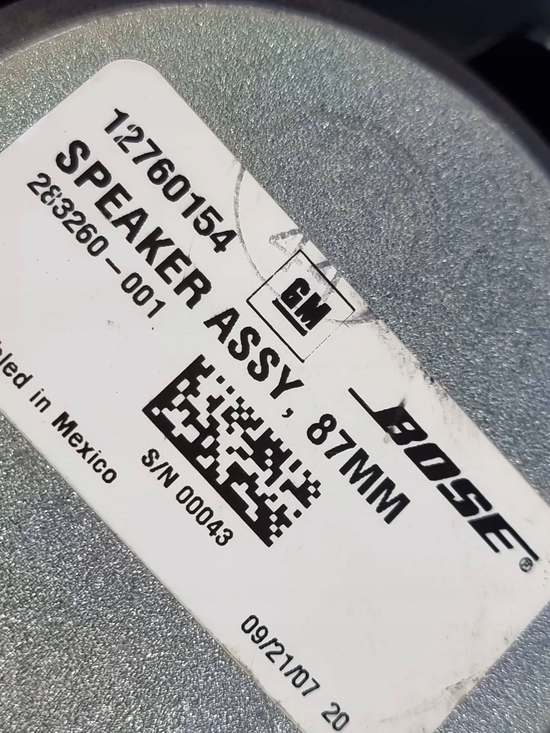 Saab 9-3 Ver2 2008 Głośniki Producent części Saab OE